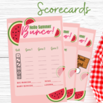 summer bunco scorecards